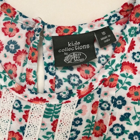 Colorful Floral Sleeveless Swing Trapeze Flowy Lightweight Summer Tank Top - Picture 4 of 6